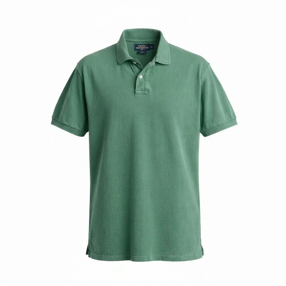 Vtg Ralph Lauren Green Golf Polo Shirt L Cotton‎ Preppy Business Casual Tennis